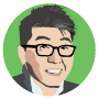 Portrait illustration of Gene Chung